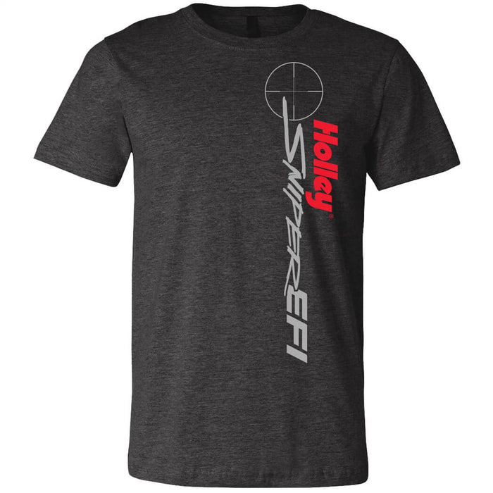 Holley 10128-XLHOL Sniper EFI T-Shirt; Sniper EFI Logo Front and Back; X-Large; Gray; - Truck Part Superstore