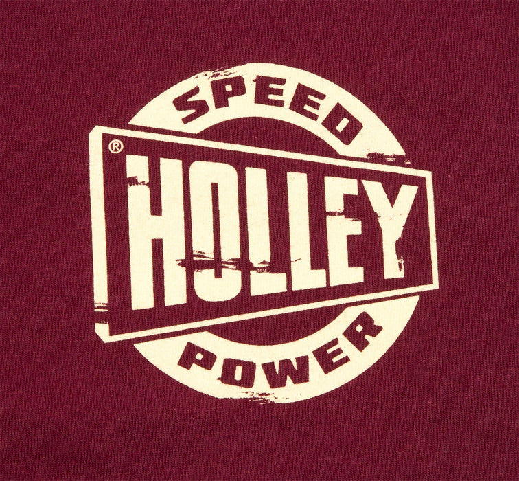 Holley 10130-XXLHOL Truck Door T-Shirt; Long Sleeve; XX-Large; Maroon; - Truck Part Superstore