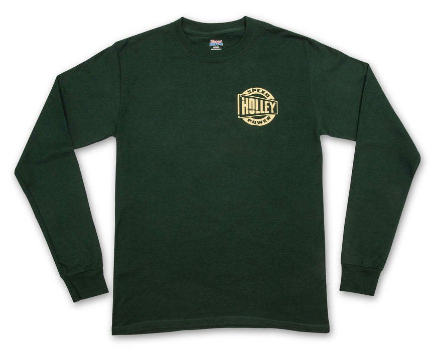 Holley 10131-XXLHOL Truck Door T-Shirt; Long Sleeve; XX-Large; Deep Forest; - Truck Part Superstore