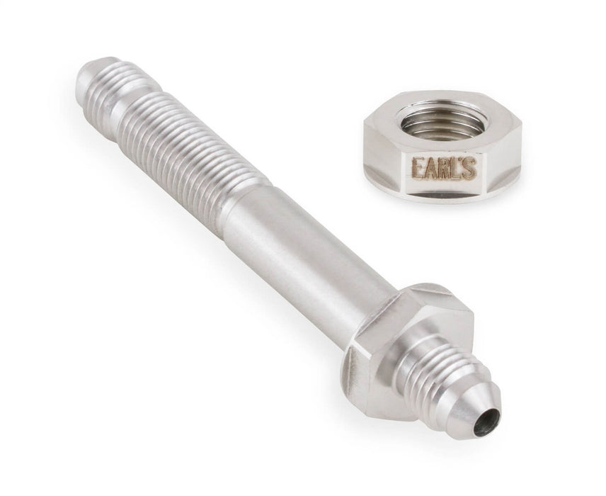 Earl's Performance SS983504ERL Straight Stainless Steel AN Bulkhead Union; Size: -4AN; 1.5 to 2.0 in. Thick; - Truck Part Superstore