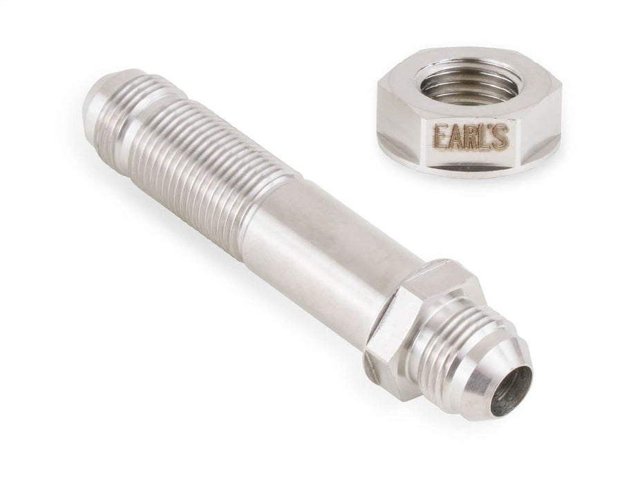 Earl's Performance SS983508ERL Straight Stainless Steel AN Bulkhead Union; Size: -8AN; 1.5 to 2.0 in. Thick; - Truck Part Superstore