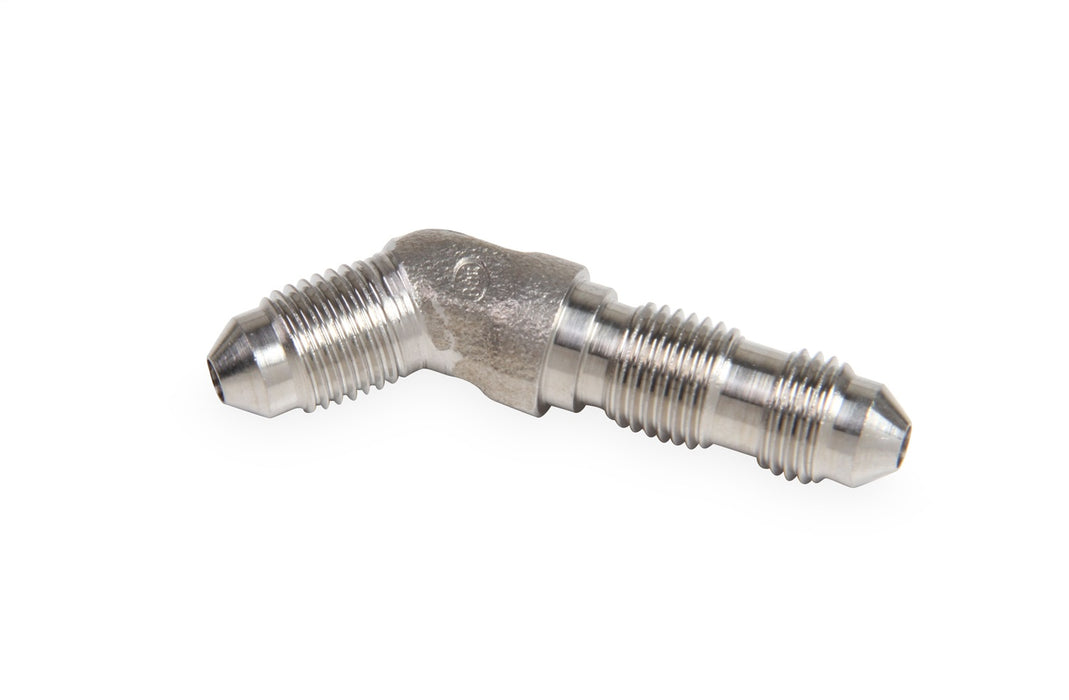 Earl's Performance SS983704ERL 45 Deg. Stainless Steel AN Bulkhead Elbow; Size: -4AN Male to -4AN Male; - Truck Part Superstore