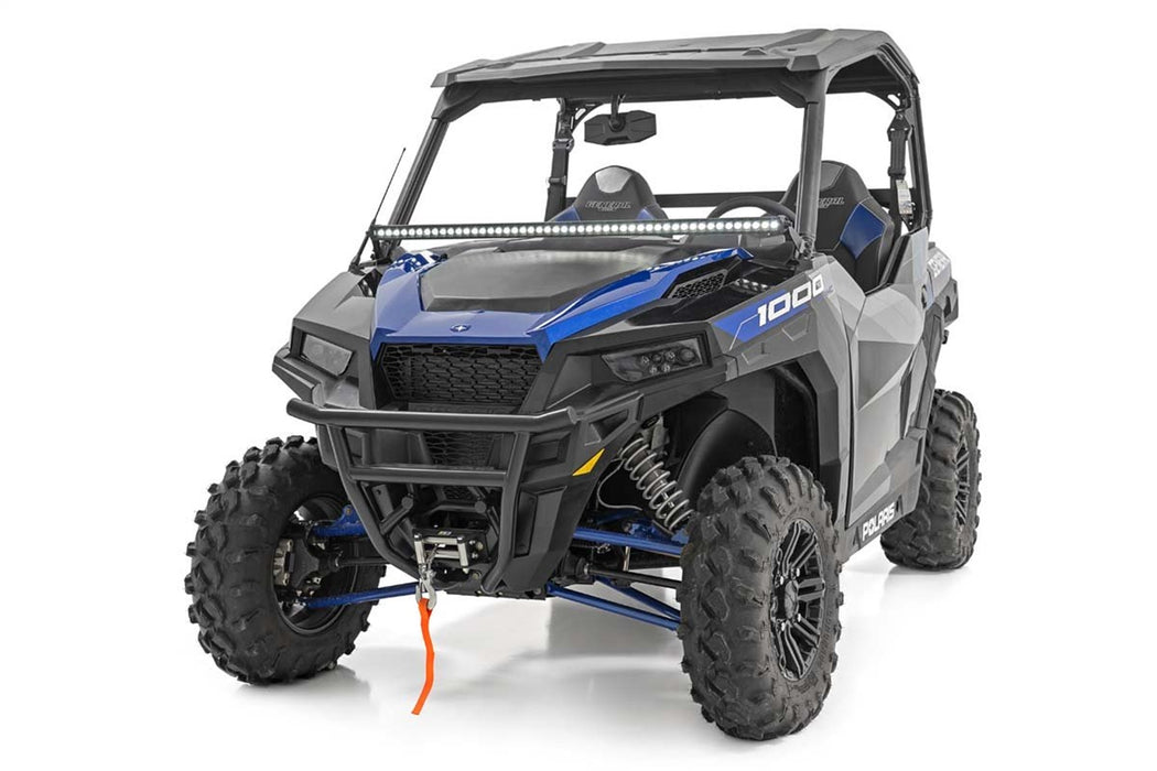Rough Country 93034 Polaris 50-Inch Single-Row Lower Windshield LED Kit Black Series 19-20 General Rough Country - Truck Part Superstore