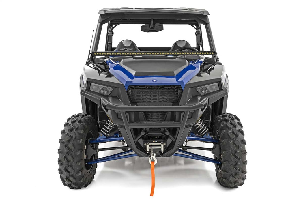 Rough Country 93035 Polaris 50-Inch Single-Row Lower Windshield LED Kit Black Series w/ White DRL 19-20 General Rough Country - Truck Part Superstore