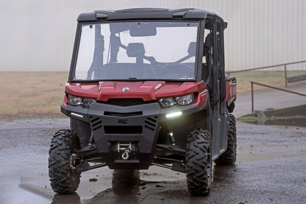 Rough Country 97031 16-19 Can-Am Defender Front Bumper w/ 6 Inch and 12 Inch LEDs Rough Country - Truck Part Superstore