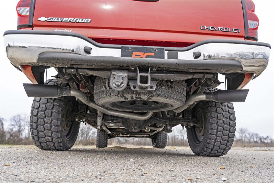 Rough Country 96005 Dual Cat-Back Exhaust System w/ Black Tips 99-06 GM 1500 Ext Cab / Short Bed 4.8L / 5.3L Rough Country - Truck Part Superstore