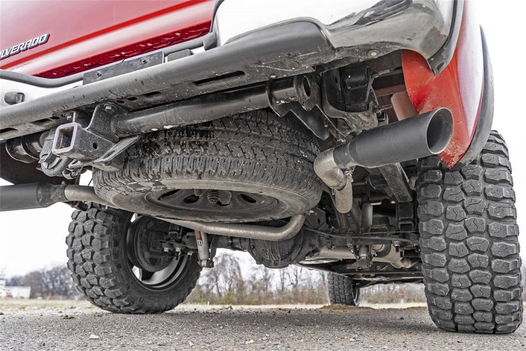 Rough Country 96005 Dual Cat-Back Exhaust System w/ Black Tips 99-06 GM 1500 Ext Cab / Short Bed 4.8L / 5.3L Rough Country - Truck Part Superstore