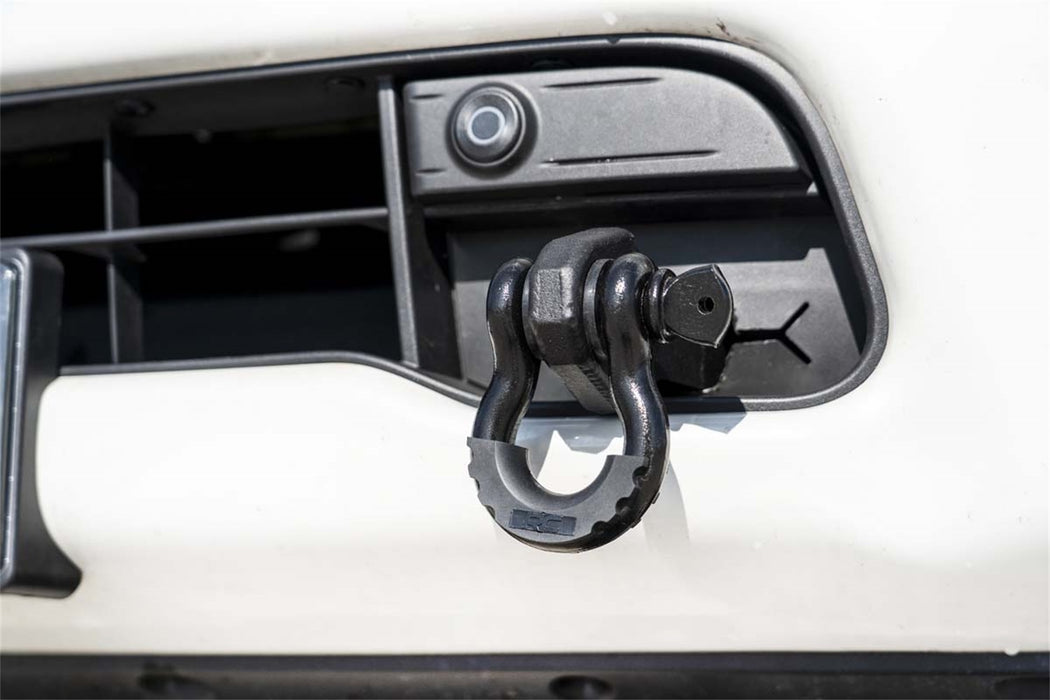 Rough Country RS160 Nissan Tow Hook to Shackle Conversion Kit w/ D-Rings and Rubber Isolators 17-20 Titan Rough Country - Truck Part Superstore