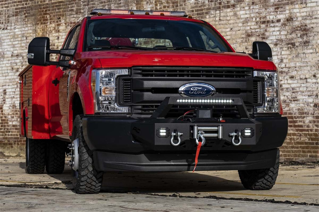 Rough Country 93140 Winch Mount System; Fit RC RS4500LB Winch PN[RS4500S]; Black; - Truck Part Superstore