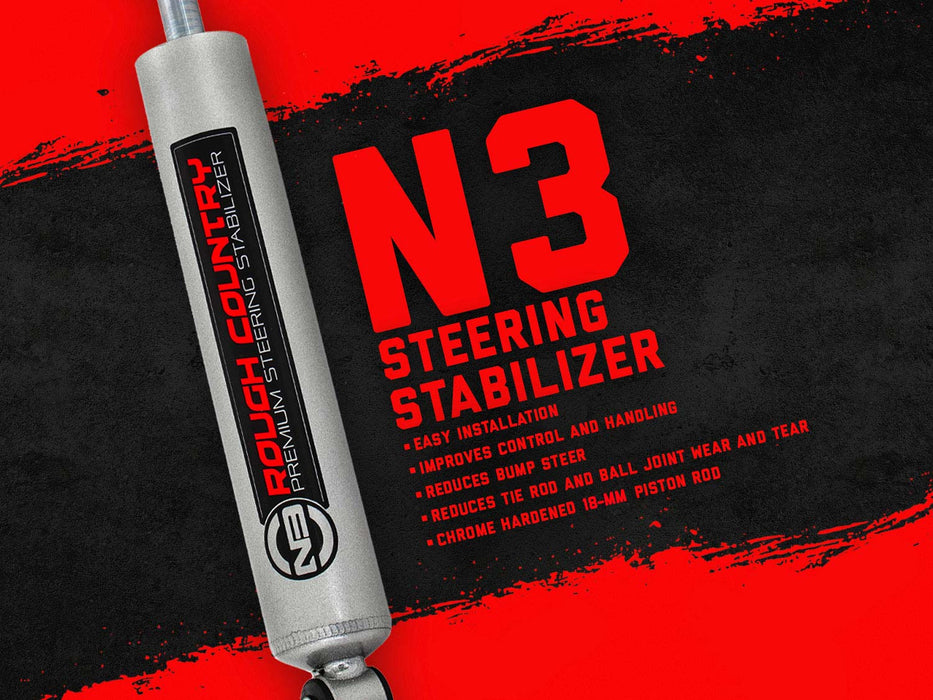 Rough Country 8730630 Jeep N3 Steering Stabilizer 07-18 Wrangler JK Rough Country - Truck Part Superstore