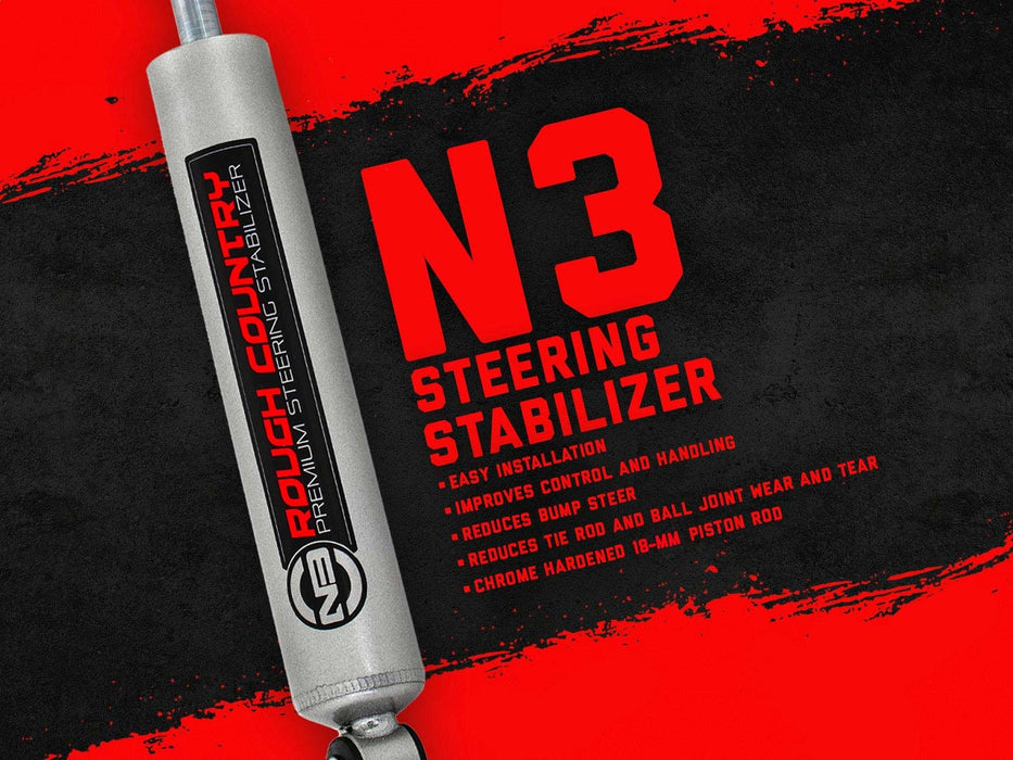 Rough Country 8738530 N3 Steering Stabilizer; Incl. Mounting Brackets and Hardware; - Truck Part Superstore