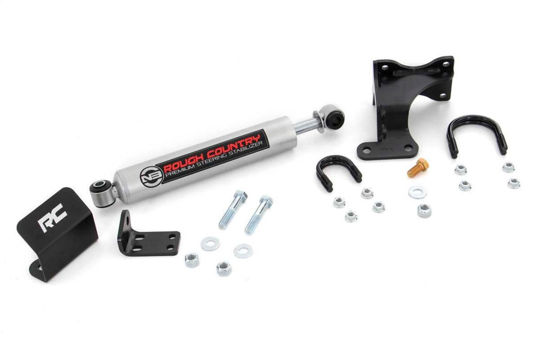 Rough Country 8731930 Jeep N3 Steering Stabilizer 07-18 Wrangler JK Does Not Fit Stock Height Models Rough Country - Truck Part Superstore