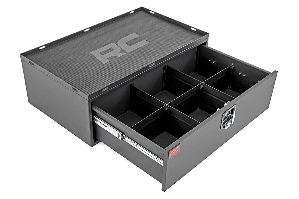 Rough Country 99030 Jeep Metal Storage Box w/Slide Out Lockable Drawer 18-21 Jeep Wrangler JL Rough Country - Truck Part Superstore