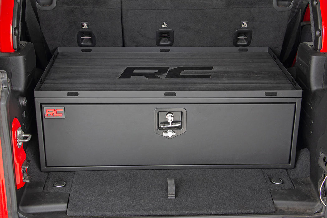 Rough Country 99030 Jeep Metal Storage Box w/Slide Out Lockable Drawer 18-21 Jeep Wrangler JL Rough Country - Truck Part Superstore