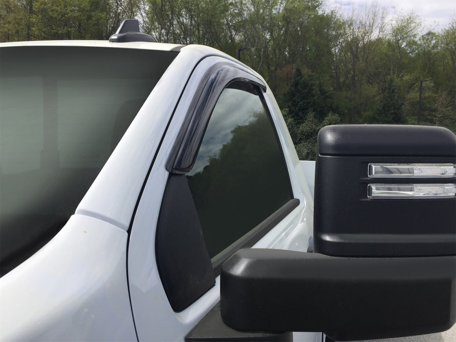 Stampede 60106-2 Tape-Onz™ Sidewind Deflector 2 pc.; Smoke; Front; - Truck Part Superstore