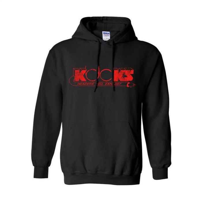 Kooks Custom Headers HS-100603-00 American Flag Exhaust Pullover Hoodie Black-Small - Truck Part Superstore