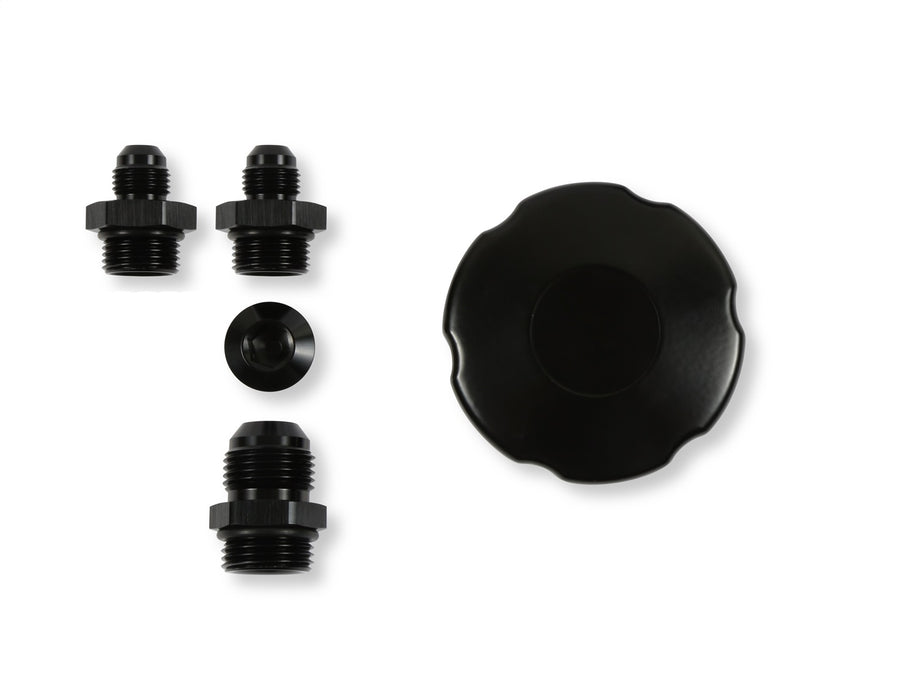 Holley 198-211 Power Steering Reservoir; Polished; w/Adapters/No Brackets; Aluminum; - Truck Part Superstore