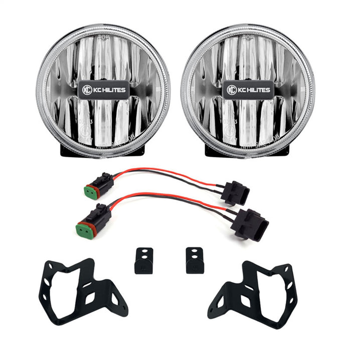 KC Hilites 508 Jeep JL/JT: G4 LED Amber Fog Sys (PB) - Truck Part Superstore