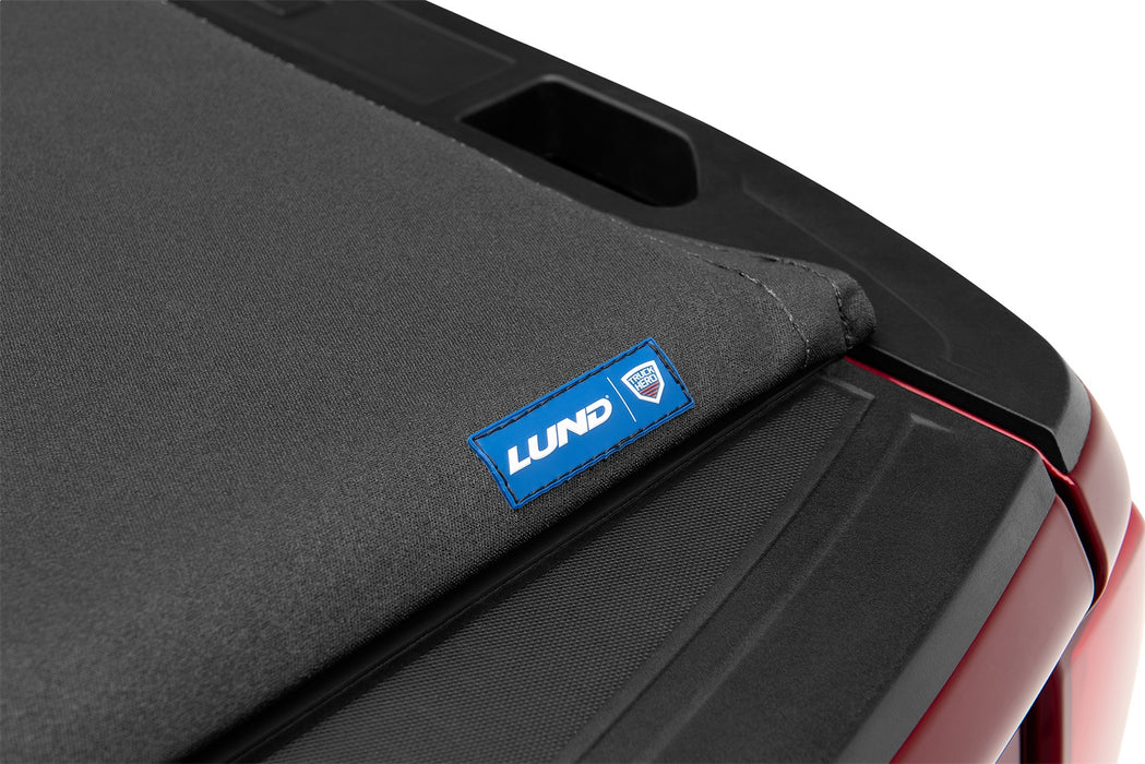 Lund 95067 Genesis™ Tri-Fold Tonneau; Black Leather Look; - Truck Part Superstore