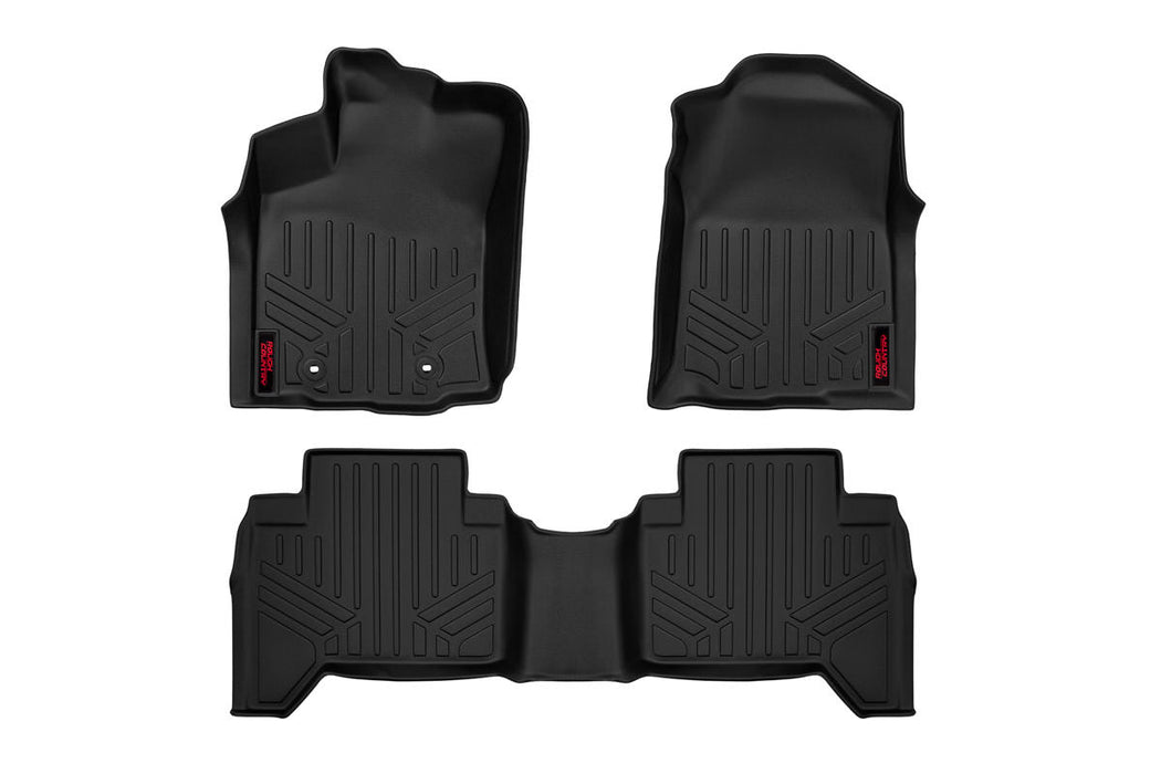 Rough Country M-71216 Heavy Duty Floor Mats Front/Rear-16-20 Toyota Tacoma Double Cab Rough Country - Truck Part Superstore