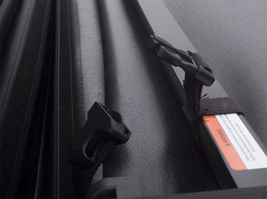 Lund 950130 Genesis™ Tri-Fold Tonneau; Black Leather Look; w/o Utili-Track; - Truck Part Superstore