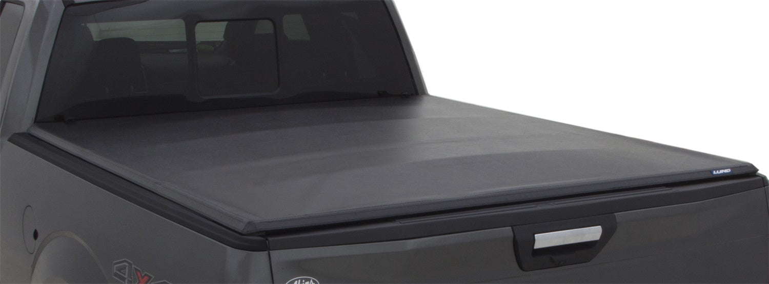 Lund 950129 Genesis™ Tri-Fold Tonneau; Black Leather Look; w/o Utili-Track; - Truck Part Superstore