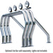 Go Rhino 9009560TSC Bed Bars Complete Kit - Triple Bar/Single Kicker (Between wheel wells) - Chrome - Truck Part Superstore