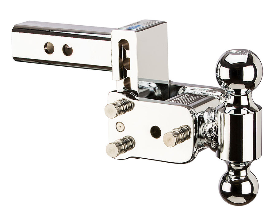 B&W Trailer Hitches TS10033C B&W Tow And Stow Dual Ball 2" Adj Ball Mount 3" Drop/3-1/2" Rise, Chrome - Truck Part Superstore