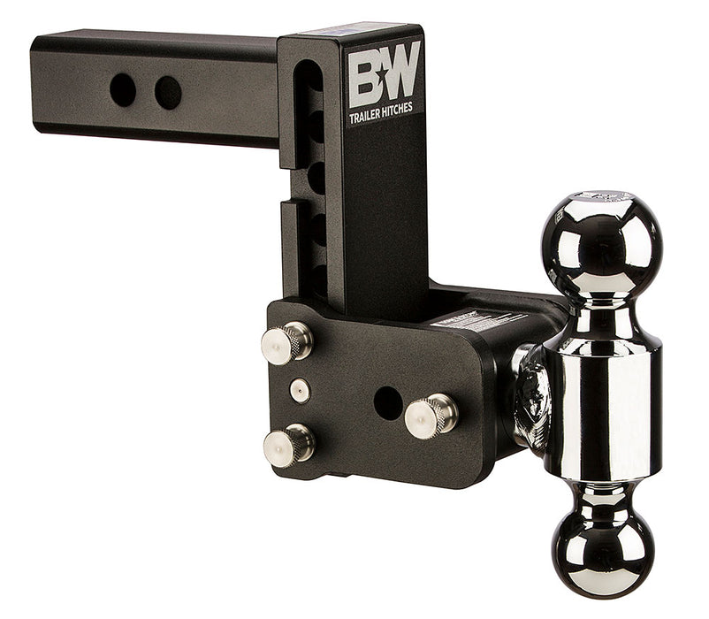 B&W Trailer Hitches TS10037B B&W Tow And Stow Dual Ball 2" Adj Ball Mount 5" Drop/5-1/2" Rise, Black - Truck Part Superstore