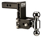 B&W Trailer Hitches TS10038B B&W Tow And Stow Dual Ball 2" Adj Ball Mount 5" Drop/5-1/2" Rise, Black - Truck Part Superstore