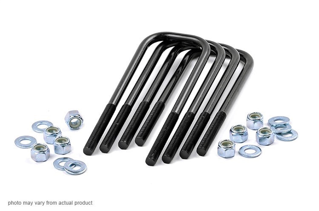 Rough Country 7653 9/16 Inch Large Radius U Bolts 3.125 x 11.5 E Coated Black Corrosion Resistant Set of 4 Rough Country - Truck Part Superstore