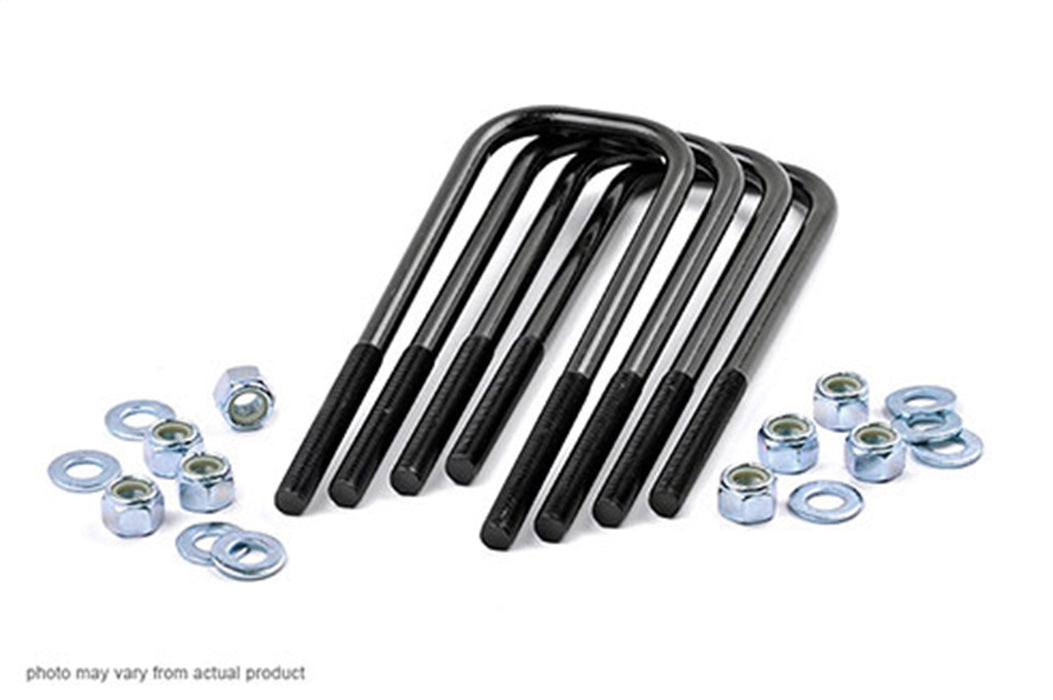 Rough Country 7653 9/16 Inch Large Radius U Bolts 3.125 x 11.5 E Coated Black Corrosion Resistant Set of 4 Rough Country - Truck Part Superstore