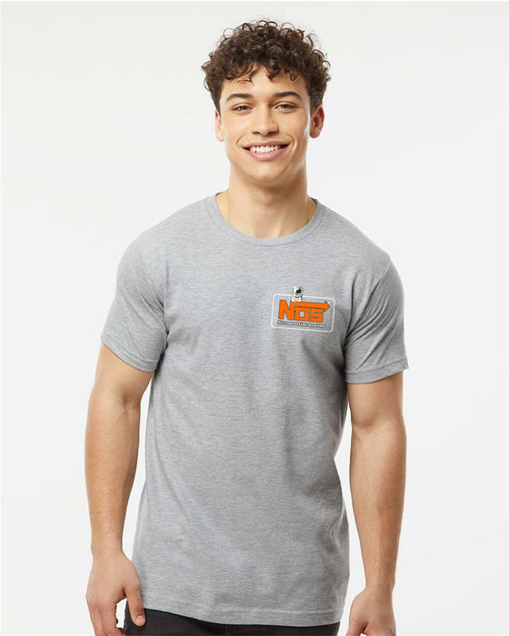 NOS/Nitrous Oxide System 10293-MDHOL T-Shirt; NOS Moonshot Tee; Heather Gray; Medium; - Truck Part Superstore