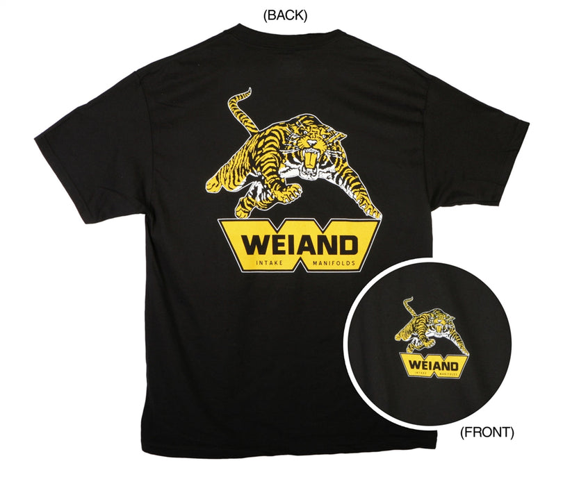 Weiand 10007-XXLWND Weiand Tiger T-Shirt; Black; XX-Large; - Truck Part Superstore