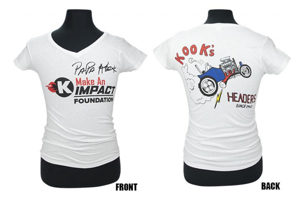 Kooks Custom Headers TS-100650-00 Papa Kook Foundation Women s T-Shirt-Small - Truck Part Superstore