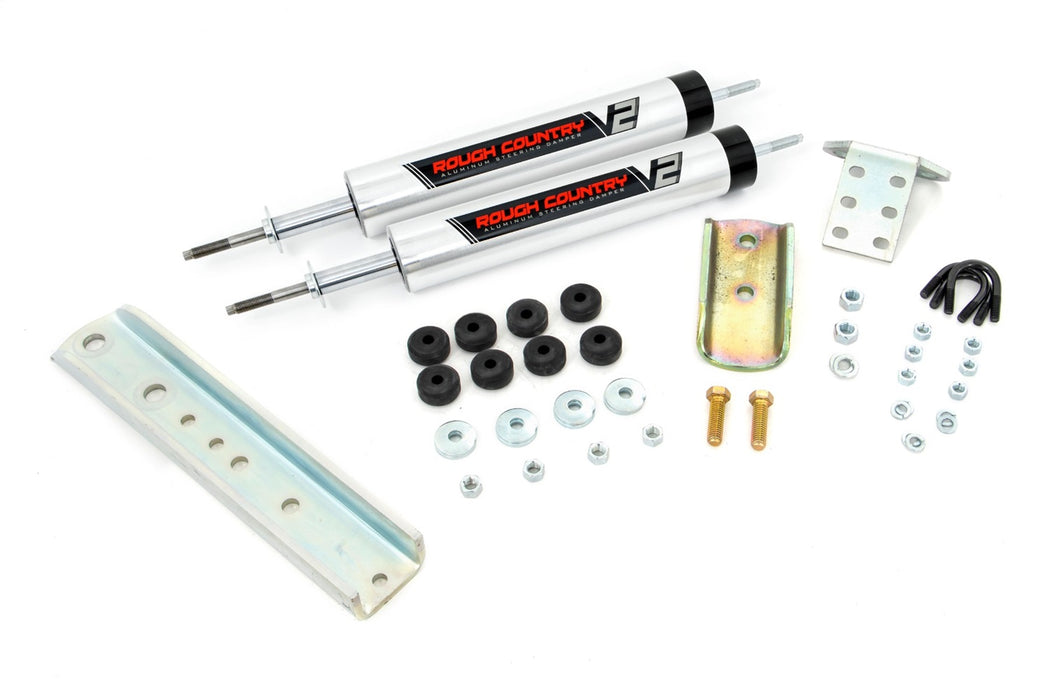 Rough Country 8733770 V2 Steering Stabilizer Dual Ford Ranger 4WD (83-90) Rough Country - Truck Part Superstore