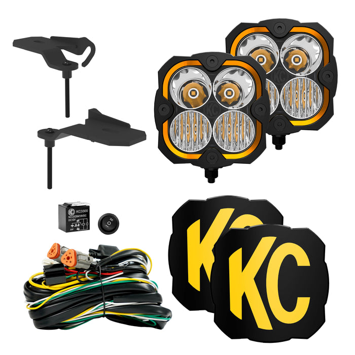 KC HiLiTES 97165 FLEX ERA 4 - 2-Light System - Ditch Light Kit - Combo Beam - for Jeep 392/Mojave - Truck Part Superstore
